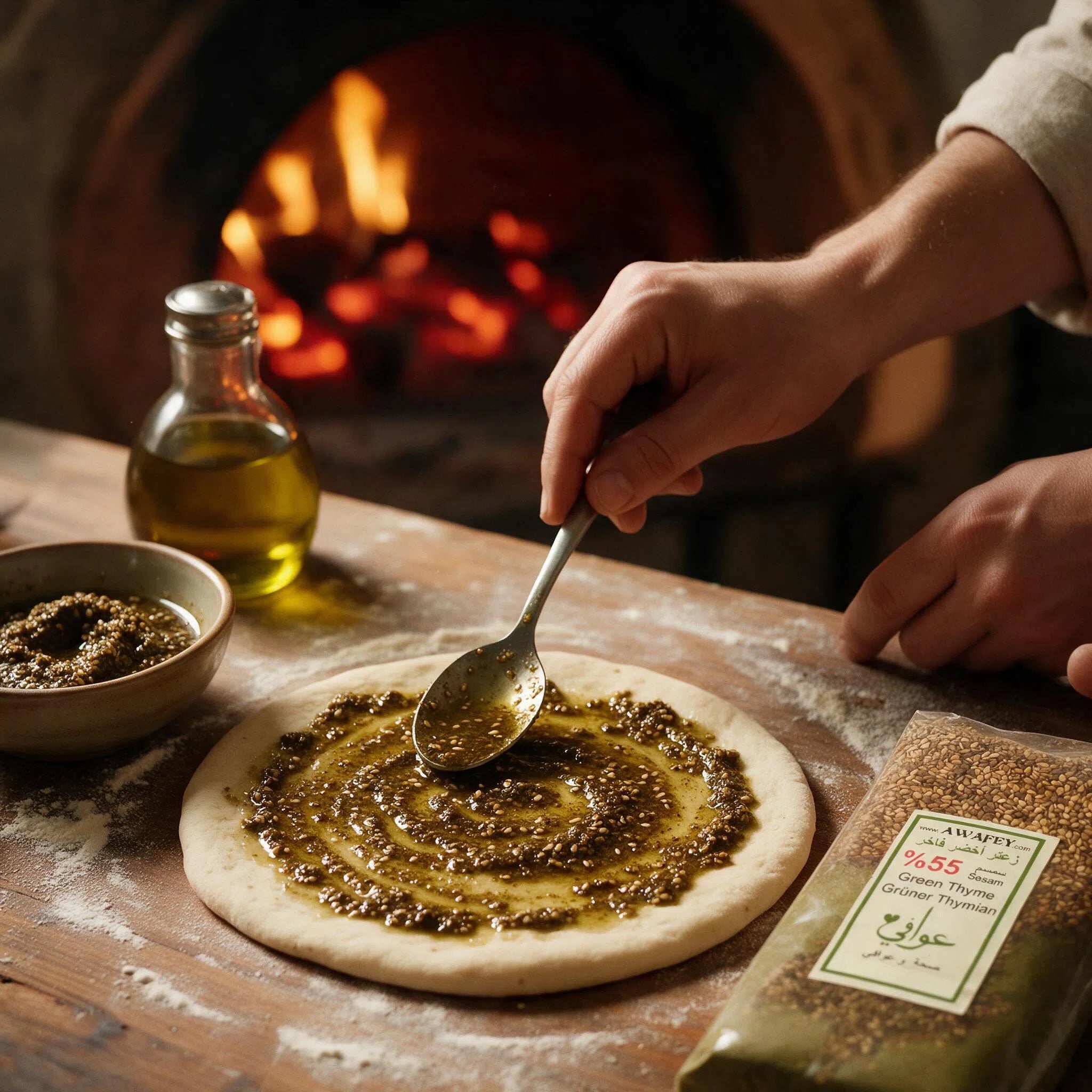 Zaatar Grün für Manakish